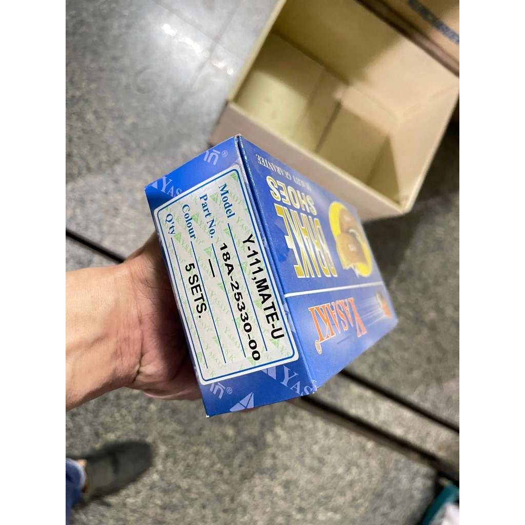 ผ้าเบรกดั้ม ยาซากิ ก.น้ำเงินSUPER ยกกล่อง5คู่ Y100 RC Y80 WAVE W110i W125 DREAM NOVA  ผ้าเบรค แท้ - รูปที่ 6