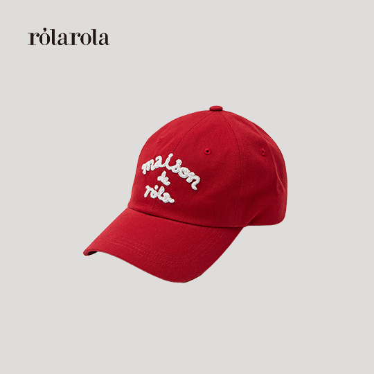 ROLAROLA - MAISON DE ROLA BALL CAP (BEIGE , BROWN , DEEP GREEN , NAVY+IVORY , RED)