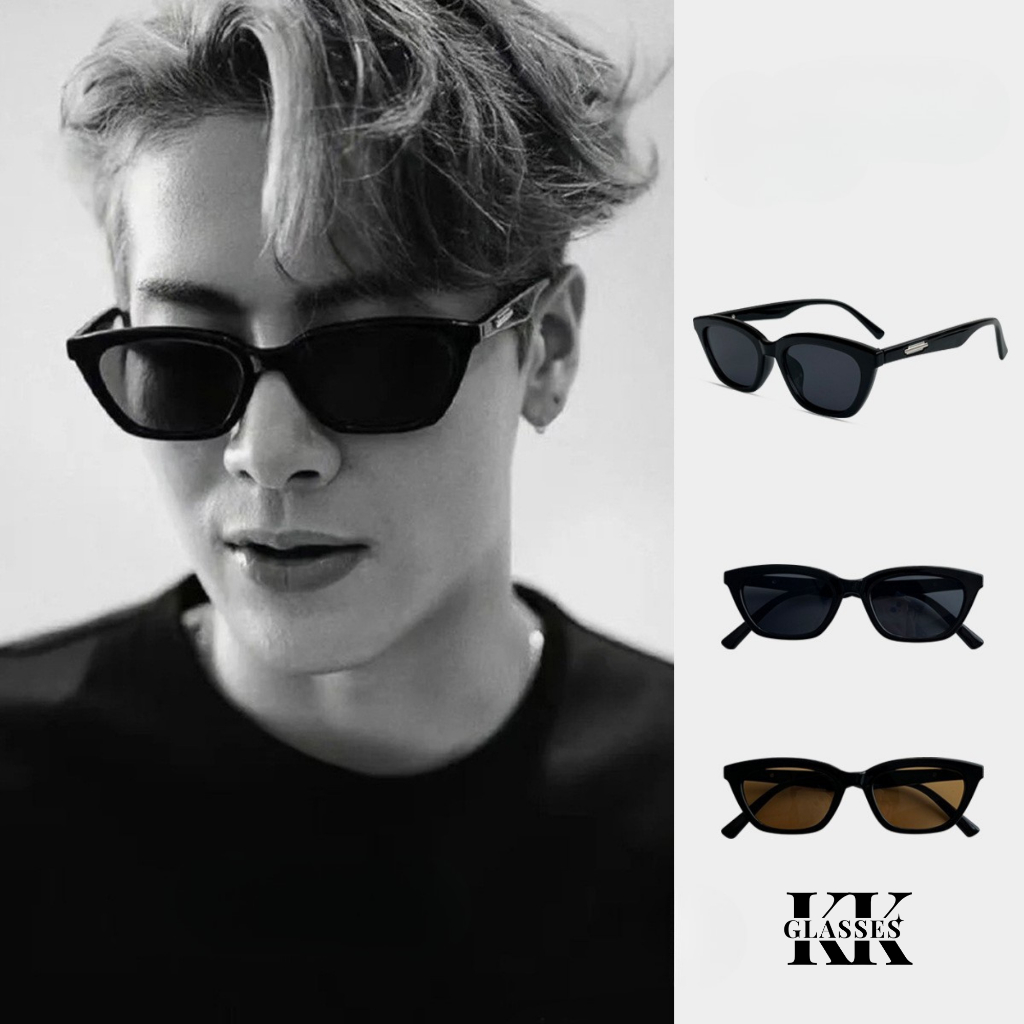 [KKGLASSES] รุ่น KK104 แว่นกันแดดป้องกันแสงแดด  แว่นกันแดดสไตล์เกาหลี ดีไซน์ยุโรปและอเมริกา
