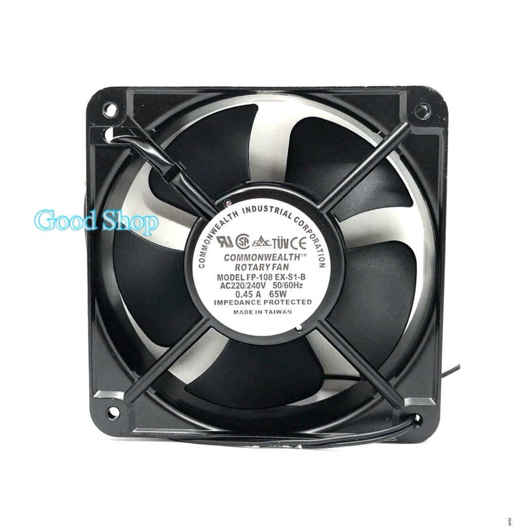 พัดลม 7นิ้ว Model : FP-108 EX-S1-B AC220-240 50/60Hz 0.45A 65W (180x180x60 mm.)