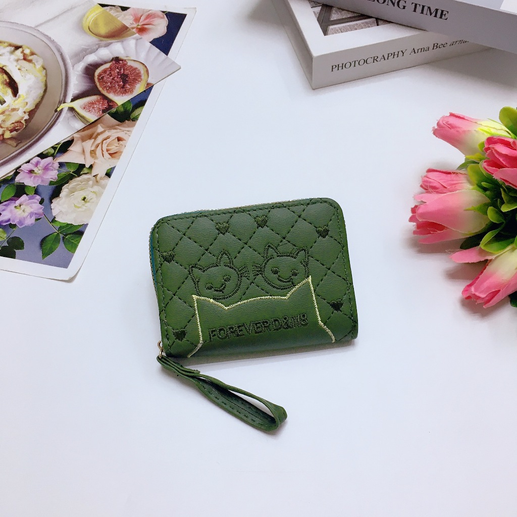 SA51#กระเป๋าสตางค์ราคาถูก กระเป๋าสตางค์ใบสั้น 📌มีซิปใบสำหรับใส่เหรียญ  วัดสุด:หนังPU รุ่นใหม่！ - รูปที่ 6