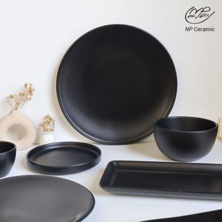 [ลดสูงสุด 80%] NP Ceramic จานเซรามิค จานเหลี่ยม ถ้วยสลัด ถาด…