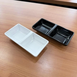 SB Melamine ถ้วยน้ำจิ้ม 2 ช่อง ถ้วยน้ำจิ้มเกาหลี 2 ช่อง ถ้วยน้ำจิ้มเมลามีน 2 ช่อง 2.8x5.8 นิ้ว