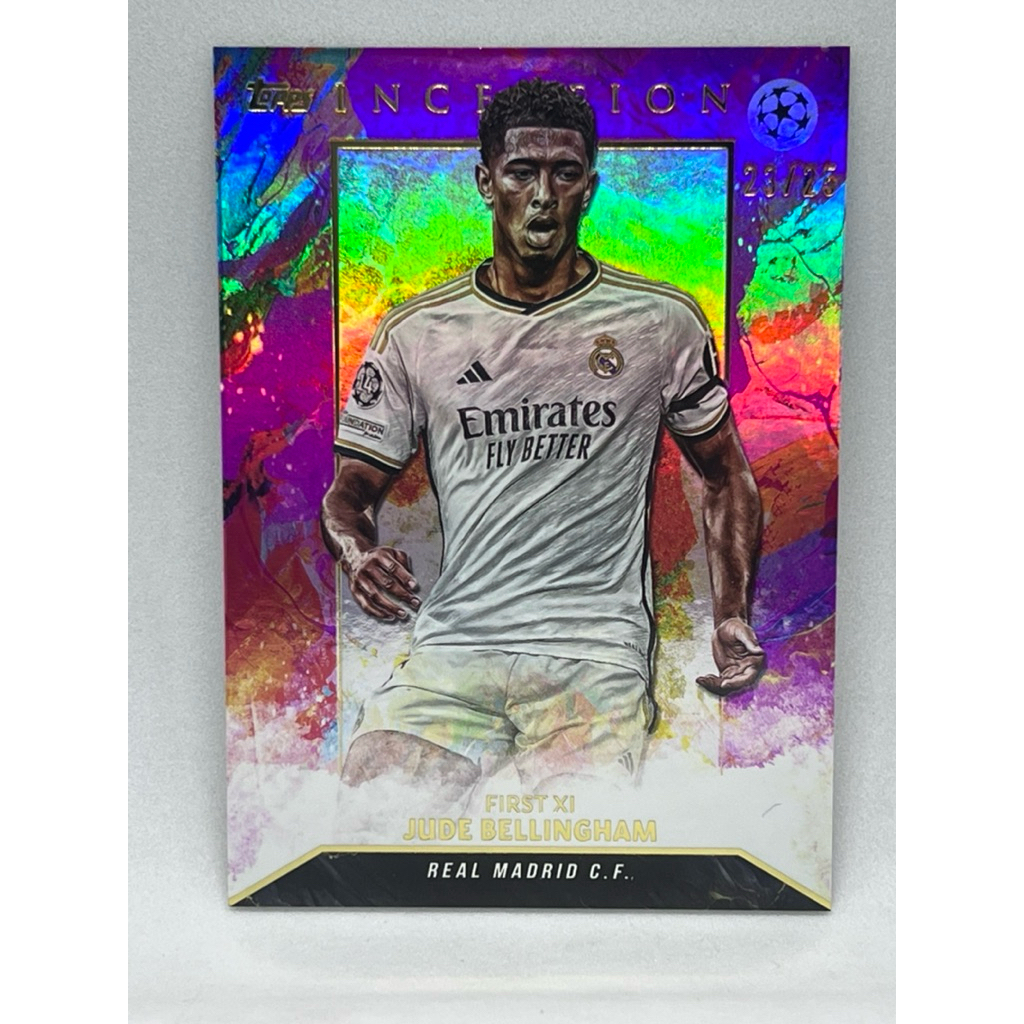 การ์ดฟุตบอล Topps Inception 2023 - 2024 Jude Bellingham /25