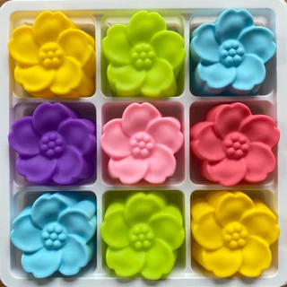 พิมพ์วุ้น ขนาด 5 cm แพค 6 ชิ้น ลายพรรษา รักแรกพบ พริมโรส แสงตะวัน แพงพวย ดอกบ๊วย บัวบุษยา ซูซาน กุหลาบแองเจิ้ล