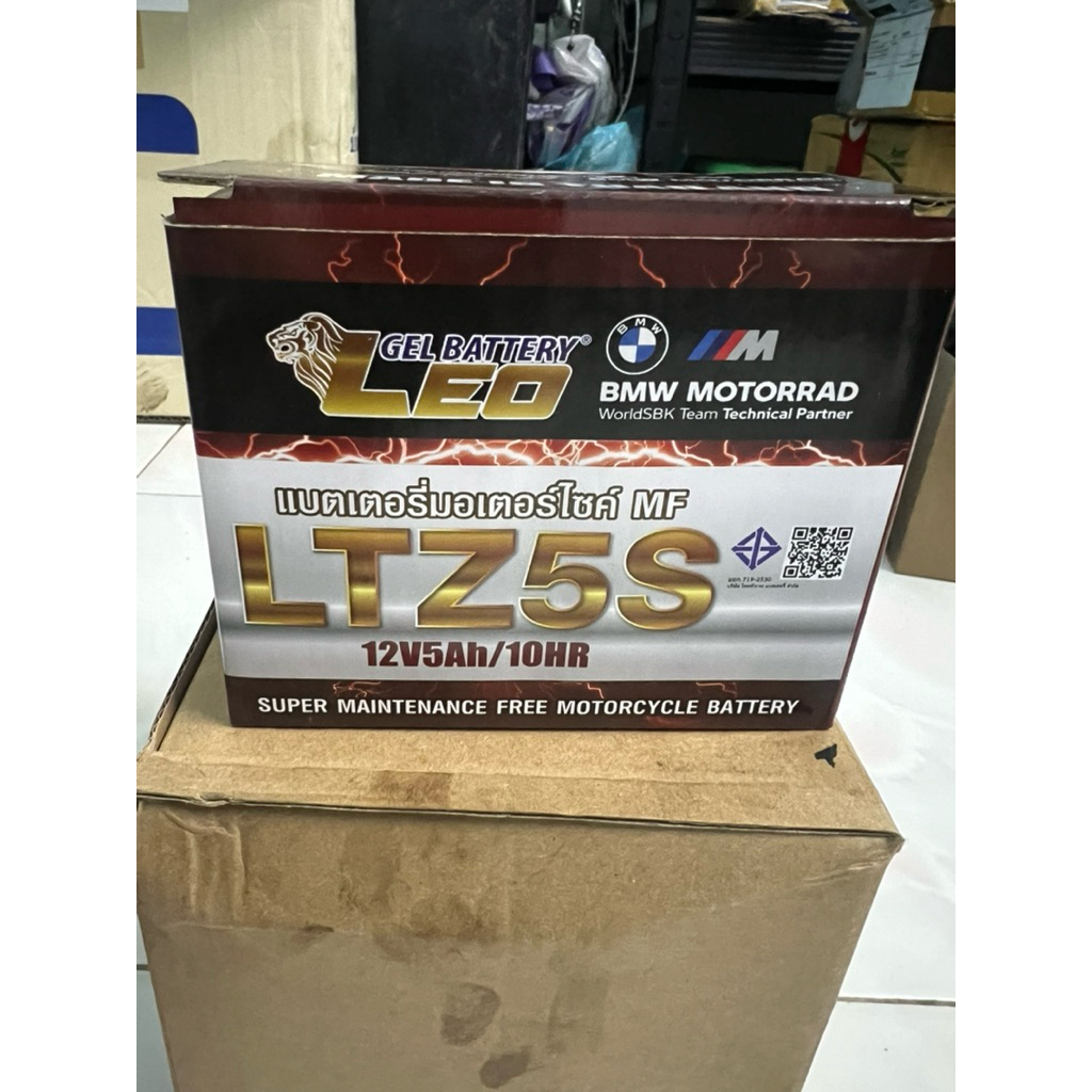 แบตเตอรี่ LEO LTZ5S 12V 5Ah สำหรับรถจักรยานยนต์