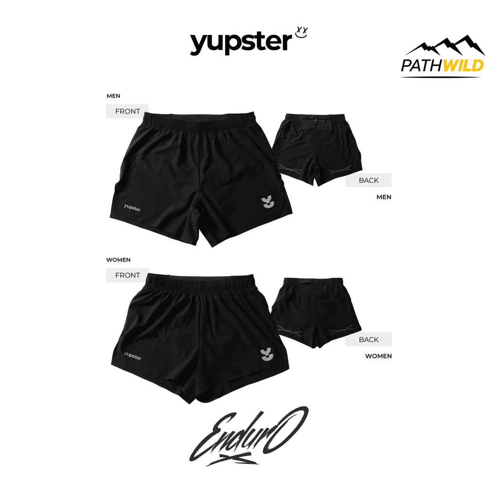 YUPSTER Enduro X Running Shorts กางเกงวิ่ง รุ่น Enduro X สำหรับผู้ชายผู้หญิง ผ้ายืดหยุ่น แห้งไวพิเศษ ระบายอากาศดี เบา