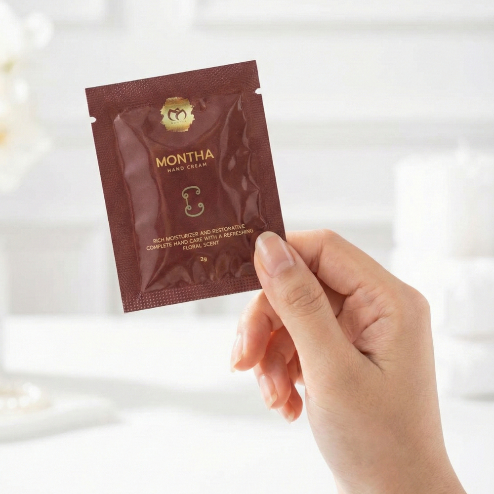 แฮนด์ครีมมณฑา ขนาดทดลอง เพิ่มความชุ่มชื้น กลิ่นหอมสดชื่น Montha Hand cream Rich Moisturizer and Rest