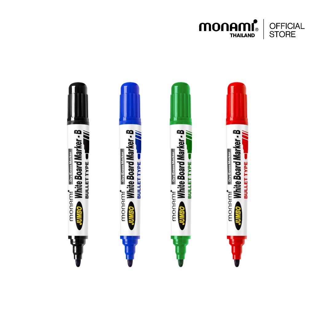 Monami Jumbo White Board Marker ปากกาไวท์บอร์ด จัมโบ้ หัวกลม