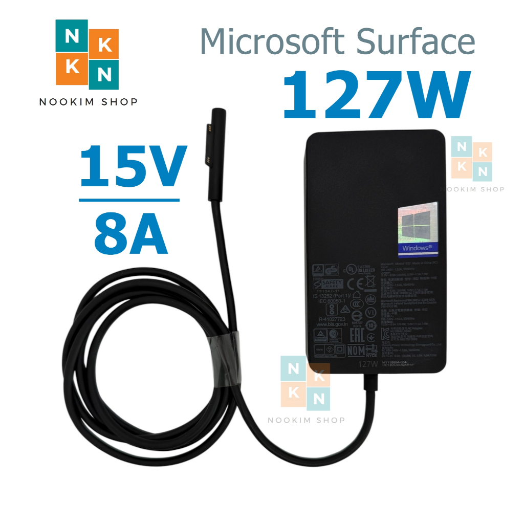 Microsoft Surface Adapter ของแท้ สำหรับ Surface Book 2, 3, 127W, 15V/8A  Model 1932 สายชาร์จ Surface