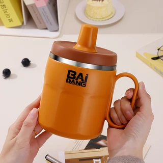 ถ้วยกาแฟจัมโบ้ แถมหลอดดูดซิลิโคน แก้วกาแฟเก็บอุณหภูมิ ความจุ850มล. แก้วเก็บความเย็น แก้วมักสแตนเลส