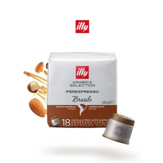 ILLY แคปซูลกาแฟ BRASILE - 18 แคปซูล IPERESPRESSO COFFEE CAPSULES ARABICA SELECTION BRASILE 18 CAPSULES