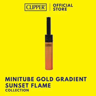 ไฟแช็ค คลิปเปอร์ Clipper Lighters Minitube Gold Gradient ไฟแช็คเติมแก๊สได้ ไฟแรงสู้ลม จุดไฟให้แสงสว่างแบบพกพาสะดวก