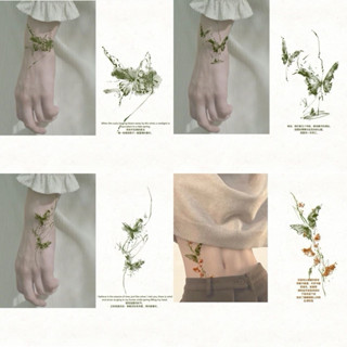 แทททูผีเสื้อ 5x11/7x11cm พร้อมส่งใน🇹🇭