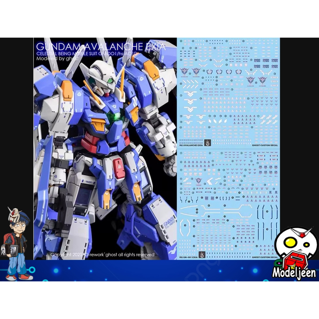 Water Decal 249 RG1/144 Gundam Avalanche Exia ยี่ห้อ Ghost Decal