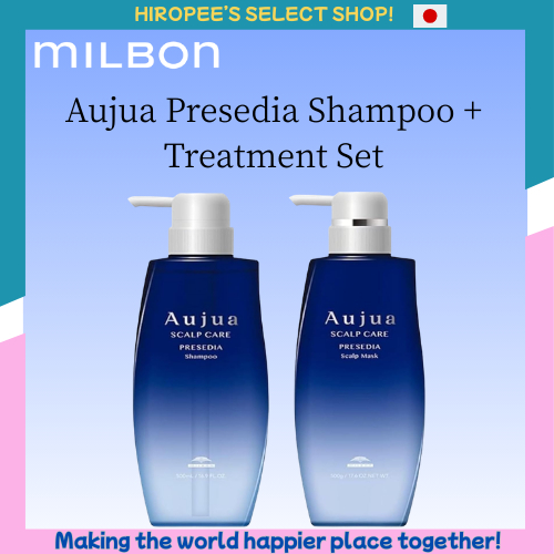 Milbon Aujua Presedia Shampoo(500ml) & Scalp Mask(500g) Set~For Hair that Rises from the Roots
