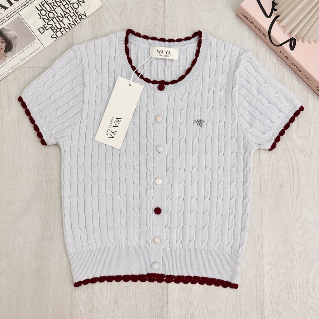 WAYA เสื้อไหมพรมลายเปียกระดุมหน้า(แต่งสี) ผ้าหนานุ่ม - รูปที่ 5