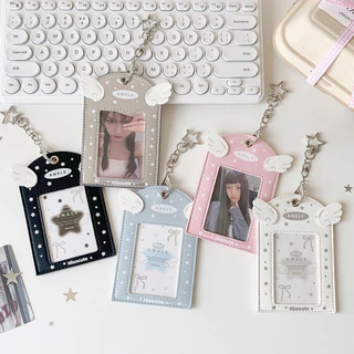 พร้อมส่ง🇹🇭เฟรมการ์ดปีกนางฟ้า Angel Wings Card Holder พวงกุญแจโฟโต้การ์ด ใส่การ์ด ใส่บัตร (AB) #CD5