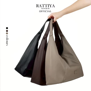 [RATTIYA BANGKOK] Hobo Classic PU / 3 colors กระเป๋านุ่มนิ่ม สะพายไหล่ทรงโฮโบ หนังพรีเมียม น้ำหนักเบา