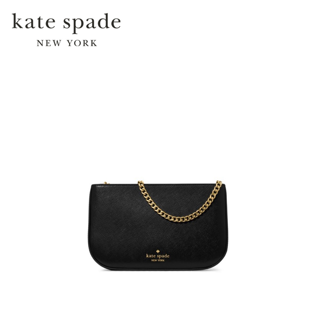 Kate Spade New York กระเป๋าคล้องมือรุ่น Madison Lilly Pochette KF396 001 สี Black