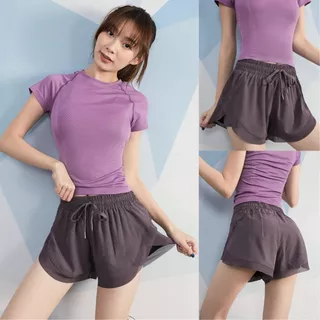 Braclothes#DK601 กางเกงออกกำลังกายขาสั้น เนื้อผ้านิ่มใส่สบาย มีซับใน