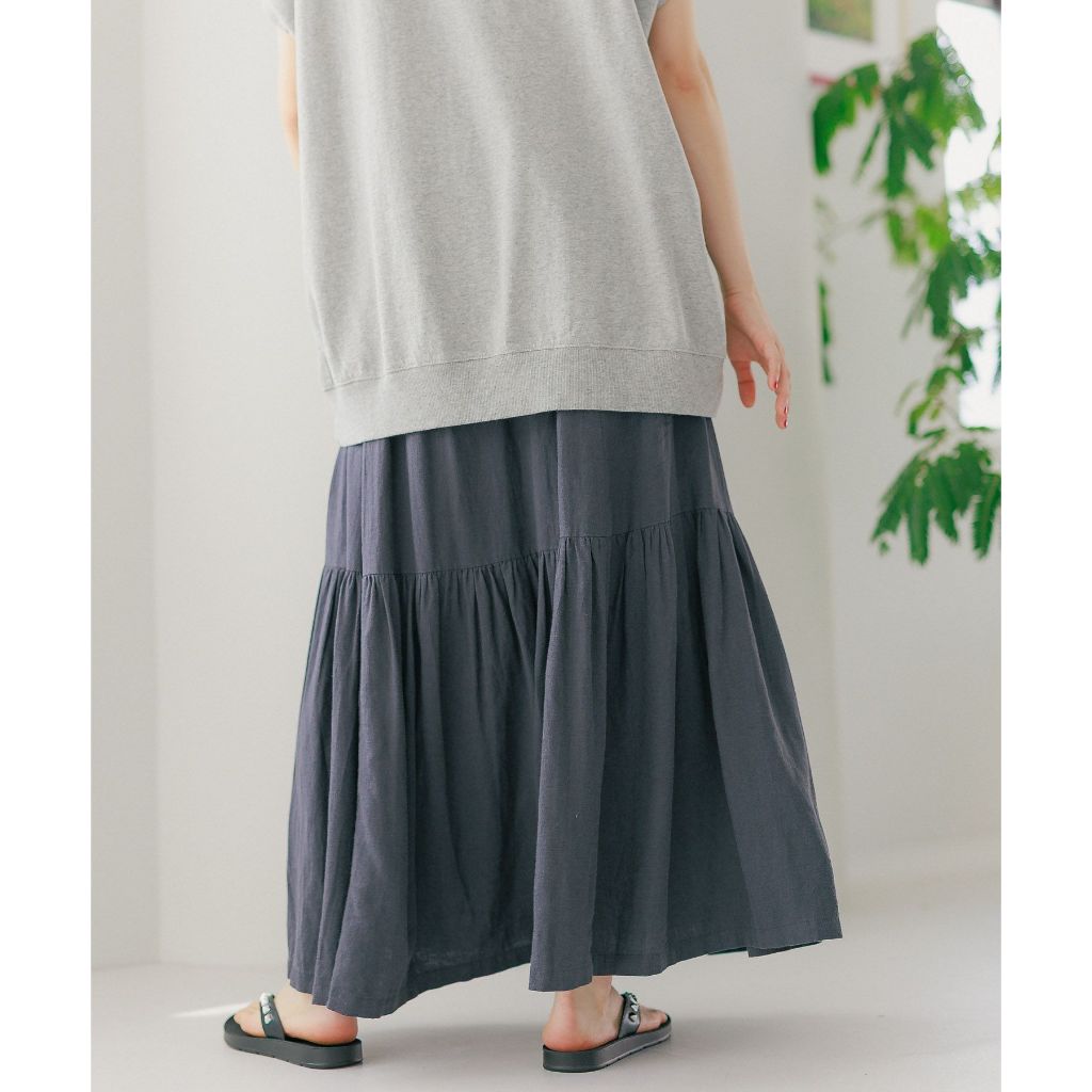 niko and ... Linen blend flared skirt