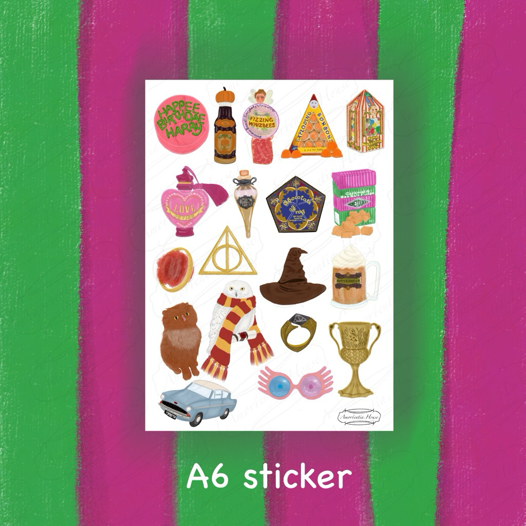 Sticker A6 mini version ~ Harry Potter and stuffs