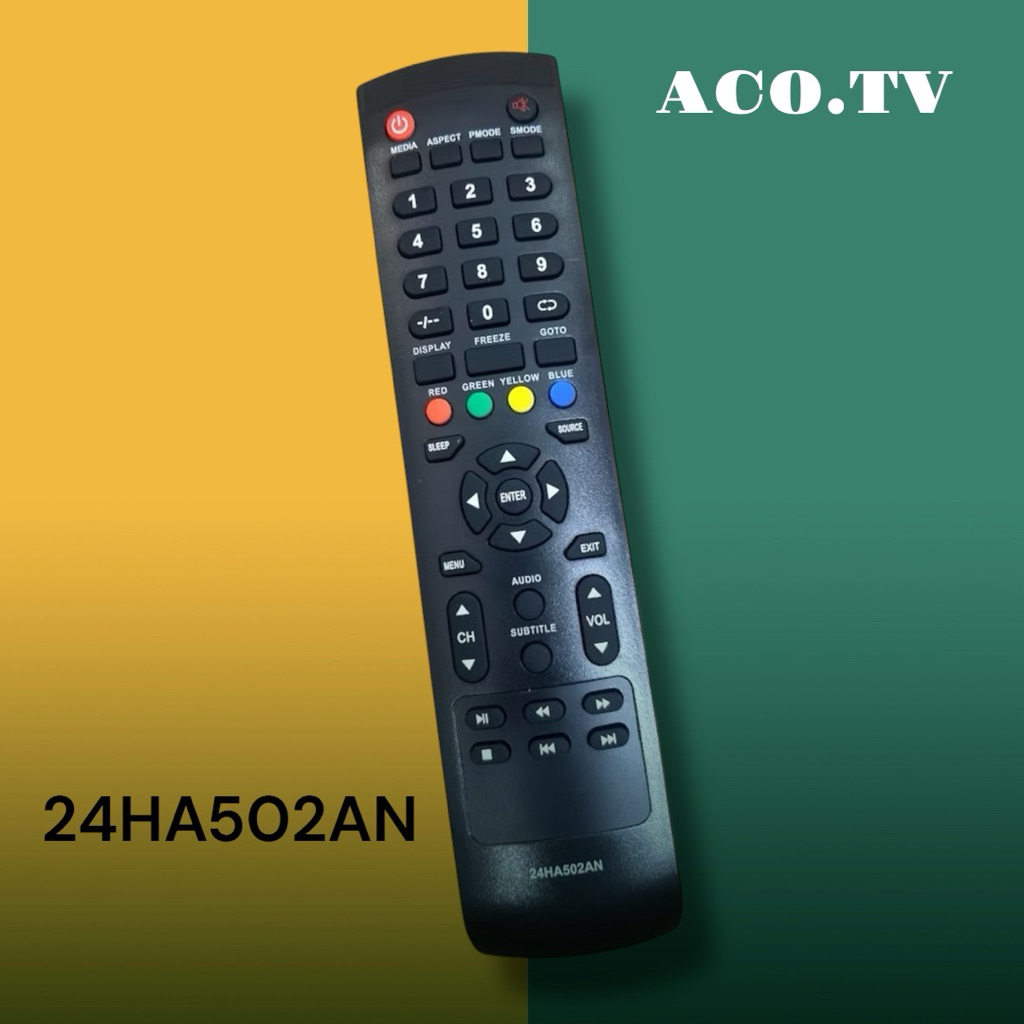 รีโมททีวีรหัส24HA502AN รหัสและปุ่มกดตรงใช้งานได้เลย