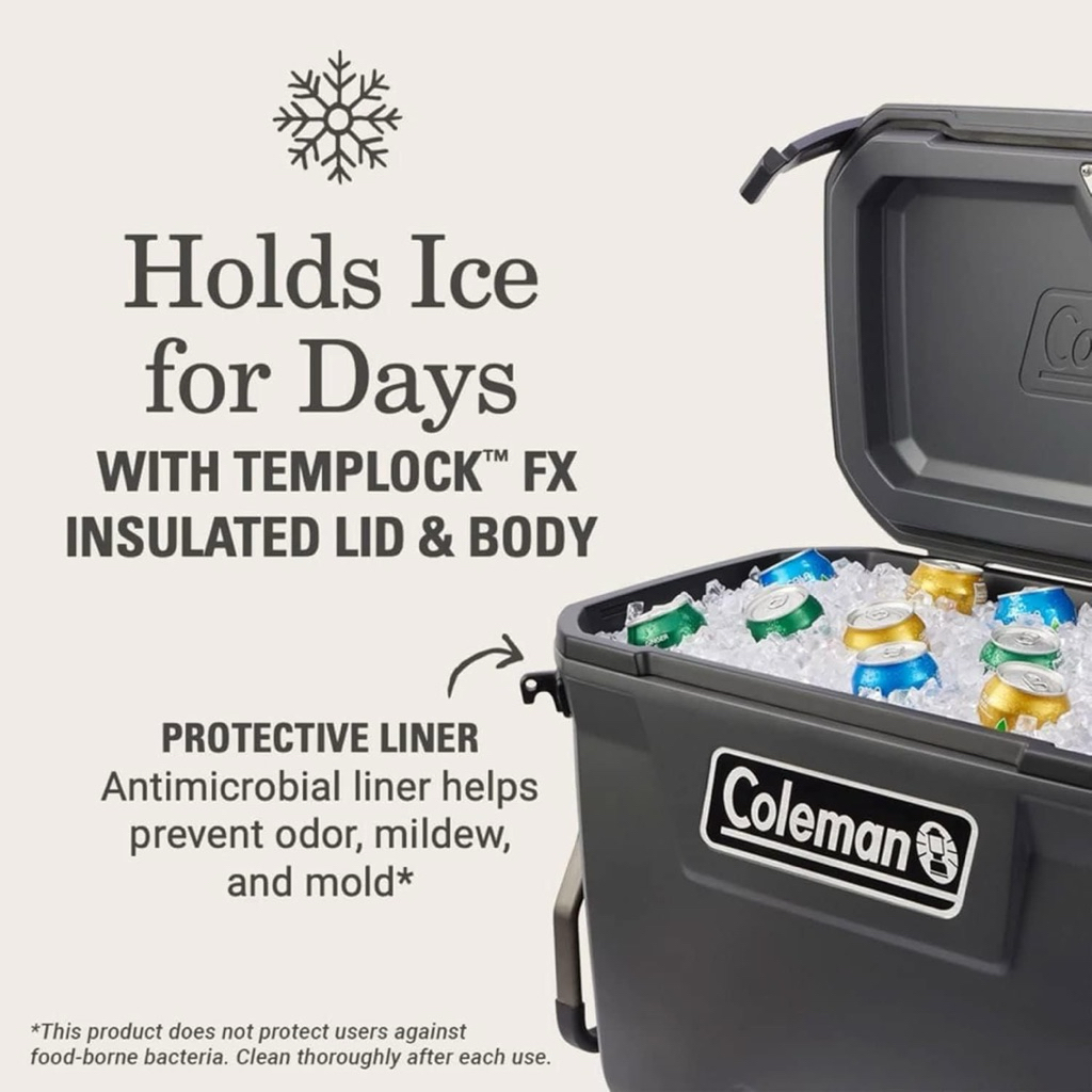 ถังน้ำแข็งColeman Convoy Series 65-Quart Cooler Portable Cooler ออกแบบมาให้เคลื่อนย้ายง่าย ราคา ถูกที่สุด ดีลบีเคเค แกลเลอรีภาพที่ 9