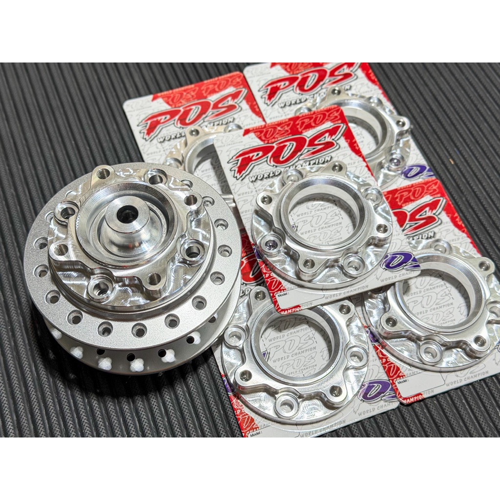 แผ่นรองจาน 4ออก4 สเปเซอร์ Pos Cnc สำหรับ W125 Rs บังลม ตรงรุ่น งานตัวหนา