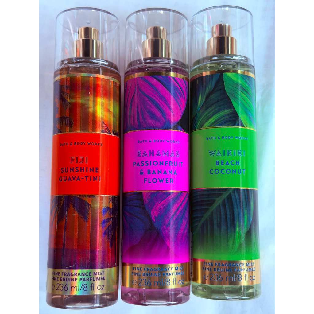Bath&Body Works Mist236ml แท้ป้ายไทย|Fiji Sunshine Guava-Tini/Bahamas Passionfruit & Banana Flower/W