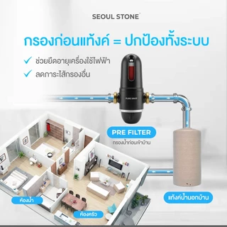 Pure Drop Pre Filter กรองน้ำก่อนแท้งค์ | 40 Micron | 2 ชั้นกรอง | พร้อมติดตั้ง | รับประกัน 5 ปี