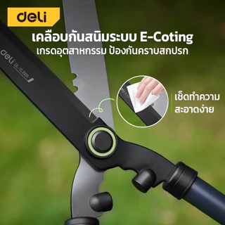Deli กรรไกรตัดหญ้า กรรไกรตัดกิ่ง ทำสวน ตกแต่งสวน ด้ามแข็งแรง ใบมีดคม ใช้งานง่าย Hedge Shears