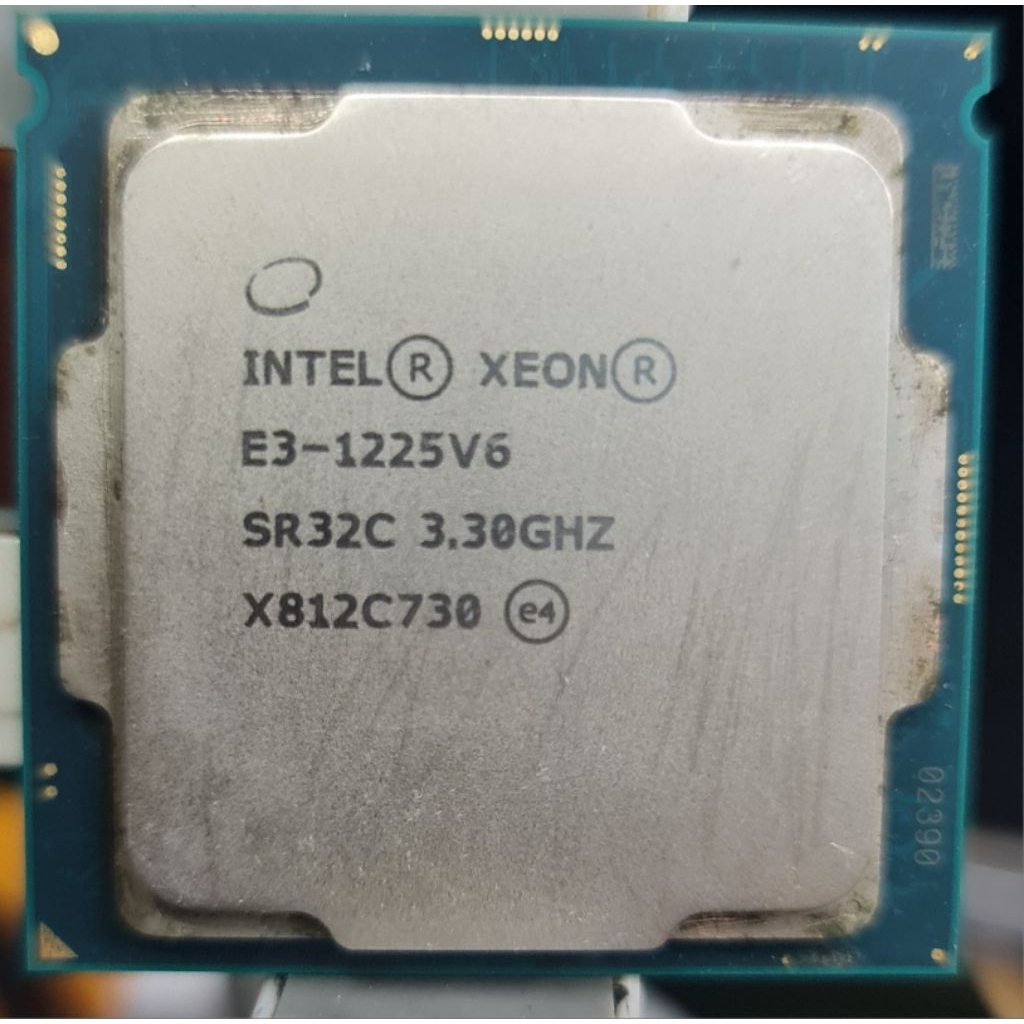 CPU Xeon ซีพียู E3-1225V6 3.30 กิกะเฮิร์ตซ์ 8M 73W LGA1151 E3-1225 V6 E3 โปรเซสเซอร์ Quad-core มือสอ