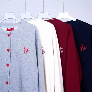 Lawyer Store | [728288] เสื้อคาร์ดิแกน กระดุมหัวใจ ปักลาย งานไหมพรมผ้าร่อง เสื้อคลุม เนื้อผ้าคุณภาพดี สวมใส่สบาย