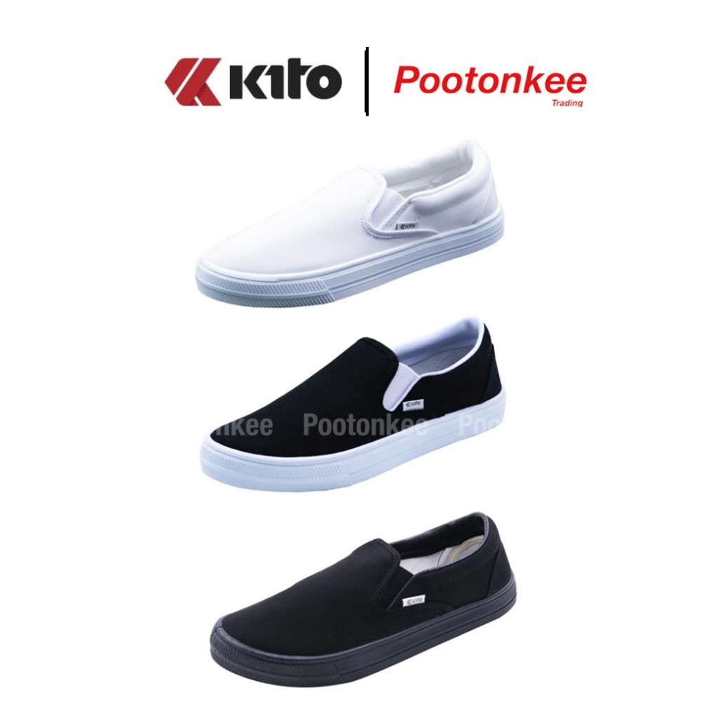 Kito  รุ่น BF8 รองเท้าผ้าใบ กีโต้ ทรงสลิปออน slip on ไซส์ 36-44