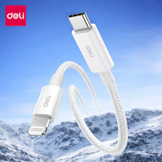Deli สายชาร์จ สายชาร์จมือถือ 100W Type C USB A ชาร์จไว ยาว1M 2M สายถักไนลอนทนทาน Fast Charging Cable