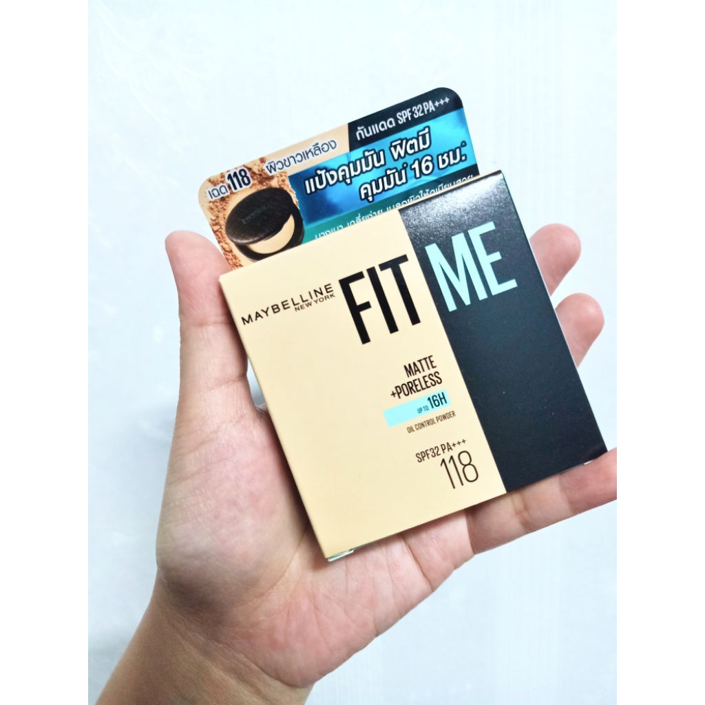 แป้งพัฟ 6 กรัม Maybelline Fit Me Matte+Poreless คุมมันยาวนาน หน้าไม่มันระหว่างวัน