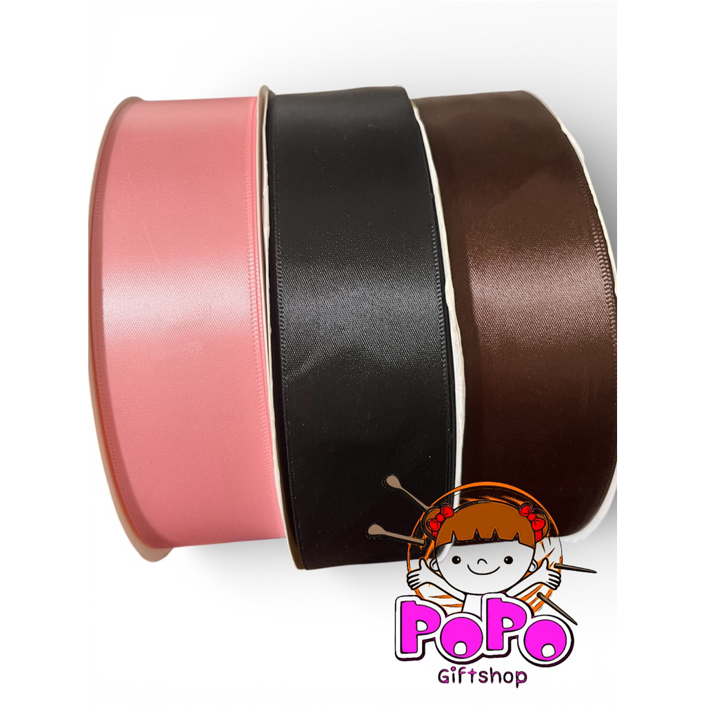 ริบบิ้นซาติน สูง 4 ซม ยาวเส้นละ 100 ซม 12 บาท