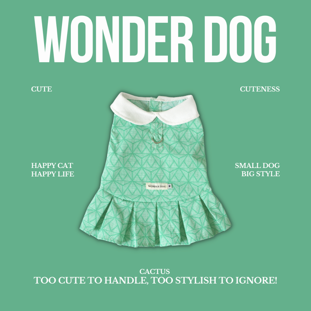 wonder dog ชุดกระโปรงสุนัข รุ่น cactus