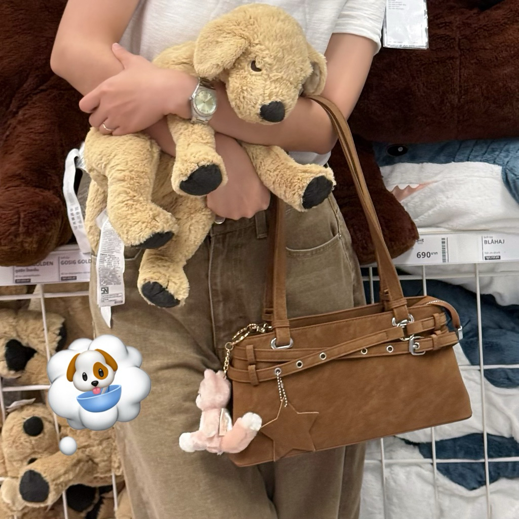(พร้อมส่ง🛻) กระเป๋า  𝑭𝒍𝒐𝒓𝒆𝒏𝒄𝒆 𝑩𝒂𝒈  ⸝⸝👜 ✿⌇กระเป๋าสะพายไหล่ สายคาดเข็มขัดรอบใบ แถม Charm หัวใจ + ดาว