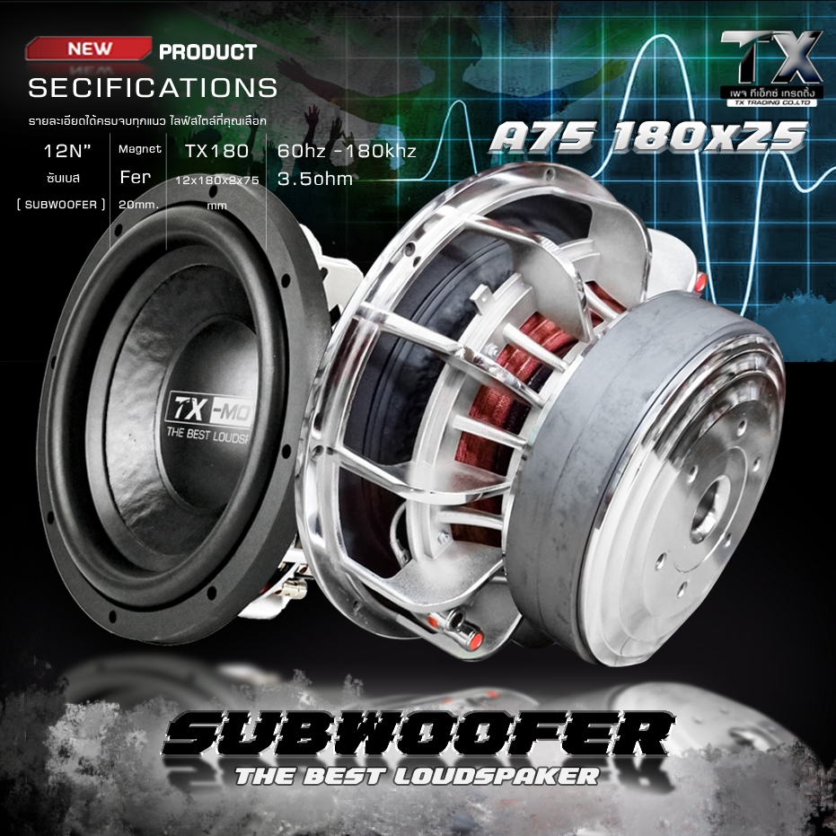 ลำโพงซับ 12 นิ้วเสียงดี TX MOTOR