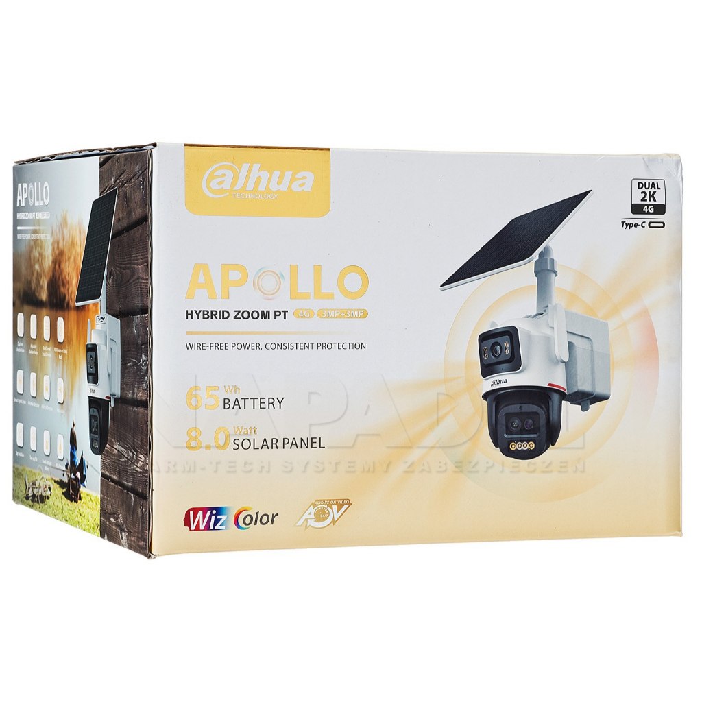 4G WizColor DAHUA รุ่น IPC-PTS2649C-3E3Z-4GB20กล้องวงจรปิดโซล่าเซลล์