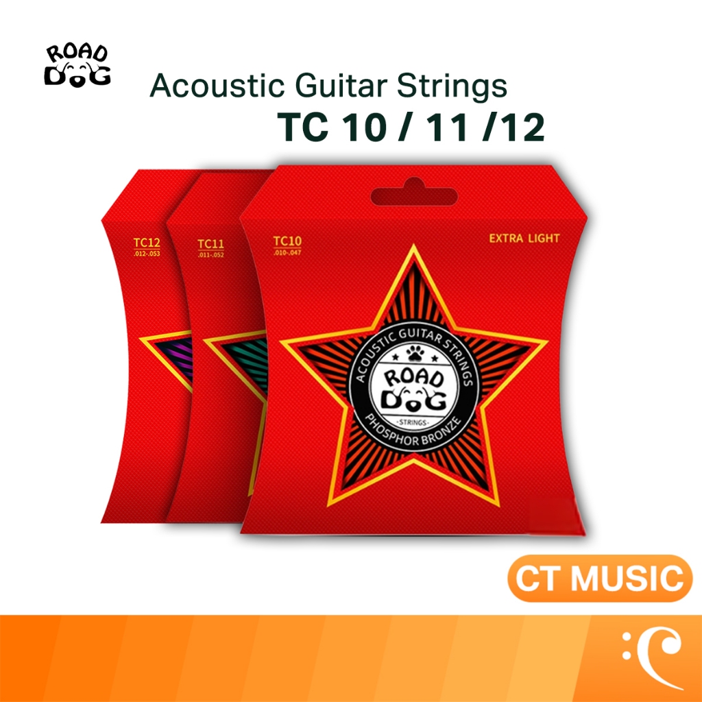 ROAD DOG Acoustic Guitar Strings TC TC10 TC11 TC12 สายกีตาร์โปร่ง สายกีตาร์