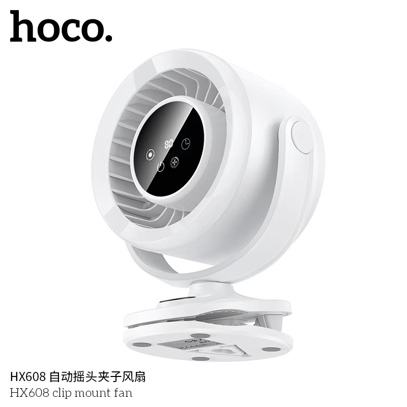 พัดลมหนีบตั้งโต๊ะ 3600mAh ปรับความแรงได้ 5 ระดับ มีระบบส่ายอัตโนมัติ ดีไซน์มินิมอล ใช้งานได้นาน 8ชม.