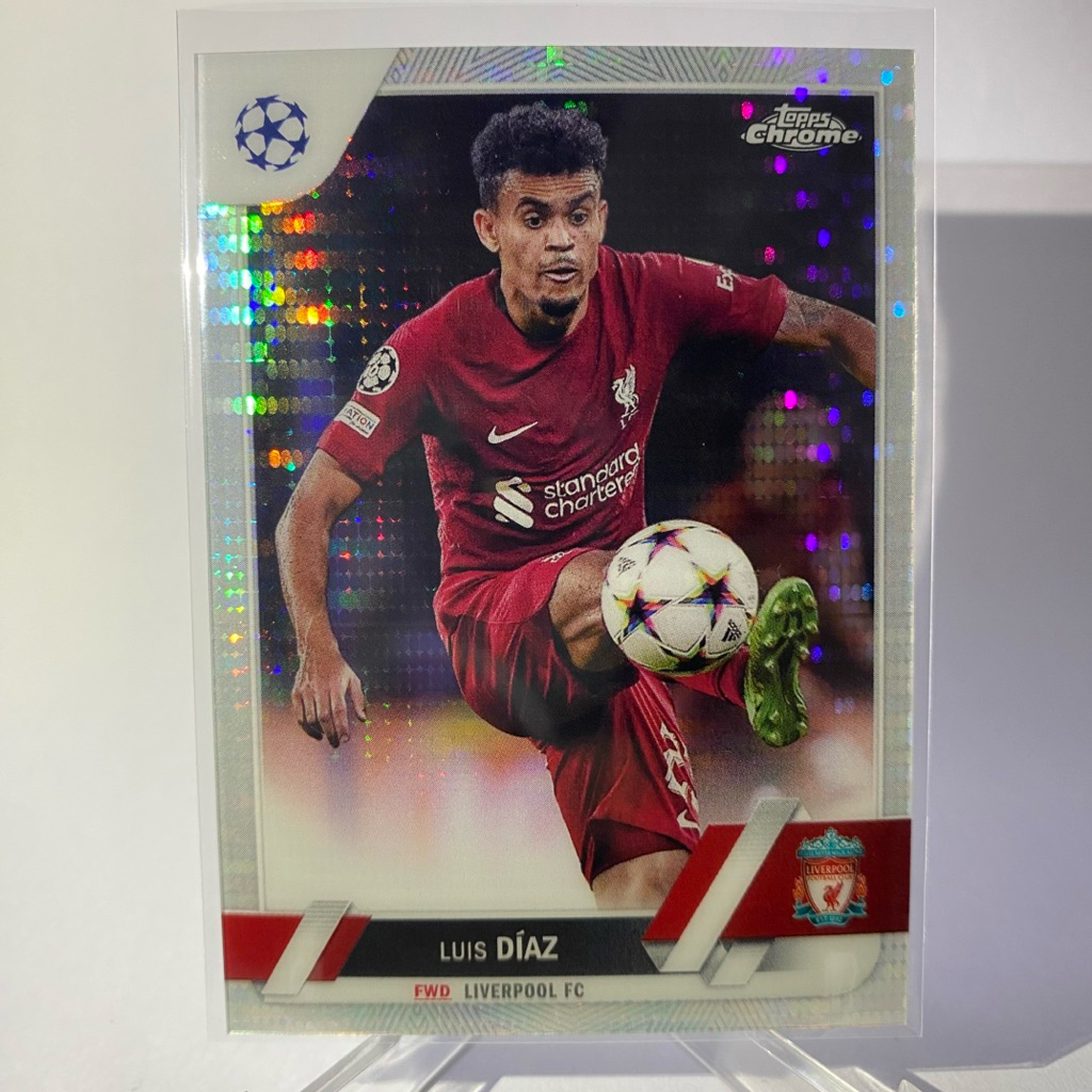 การ์ดนักฟุตบอล LUIS DIAZ, LIVERPOOL, TOPPS CHROME 2023