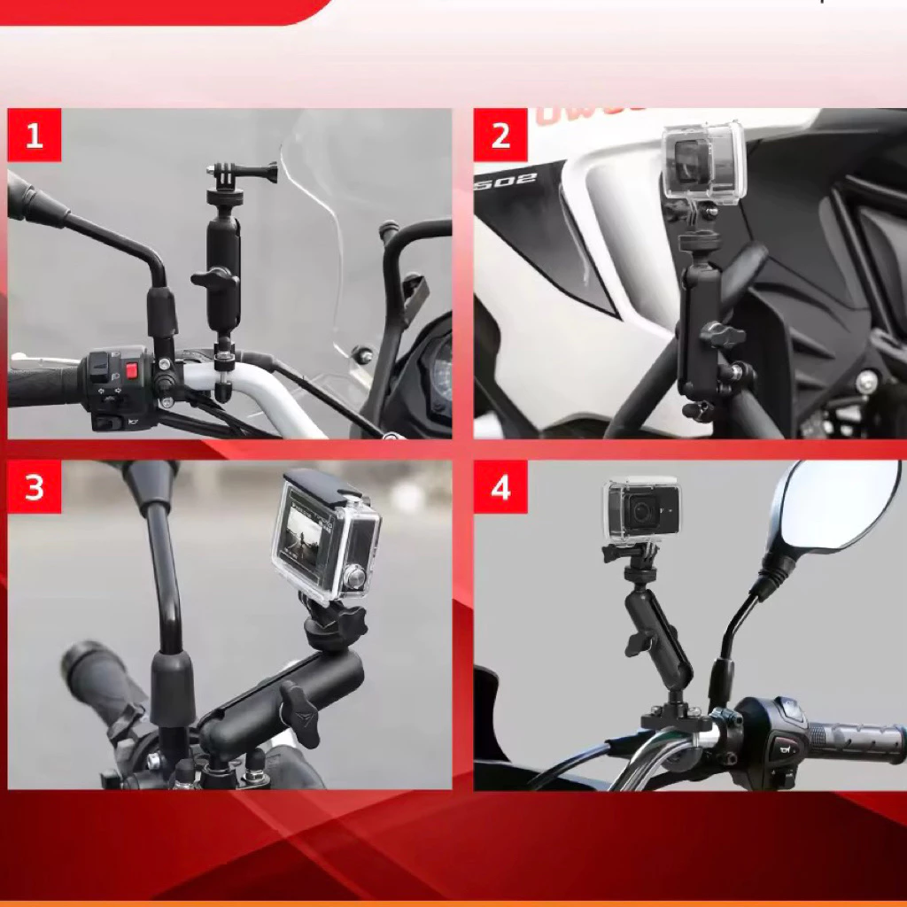 MOTOTIGER ที่จับกล้องติดมอไซค์ ที่จับมือถือ ที่จับกล้อง ที่ยึดกล้องอลูมิเนียม thumbnail 10