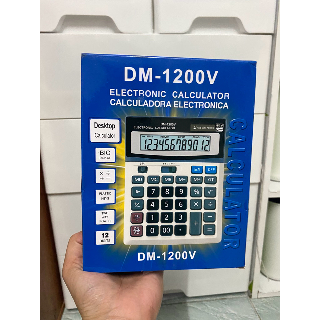 สินค้าพร้อมส่ง เครื่องคิดเลขรุ่น DM-1200V 12 หลัก