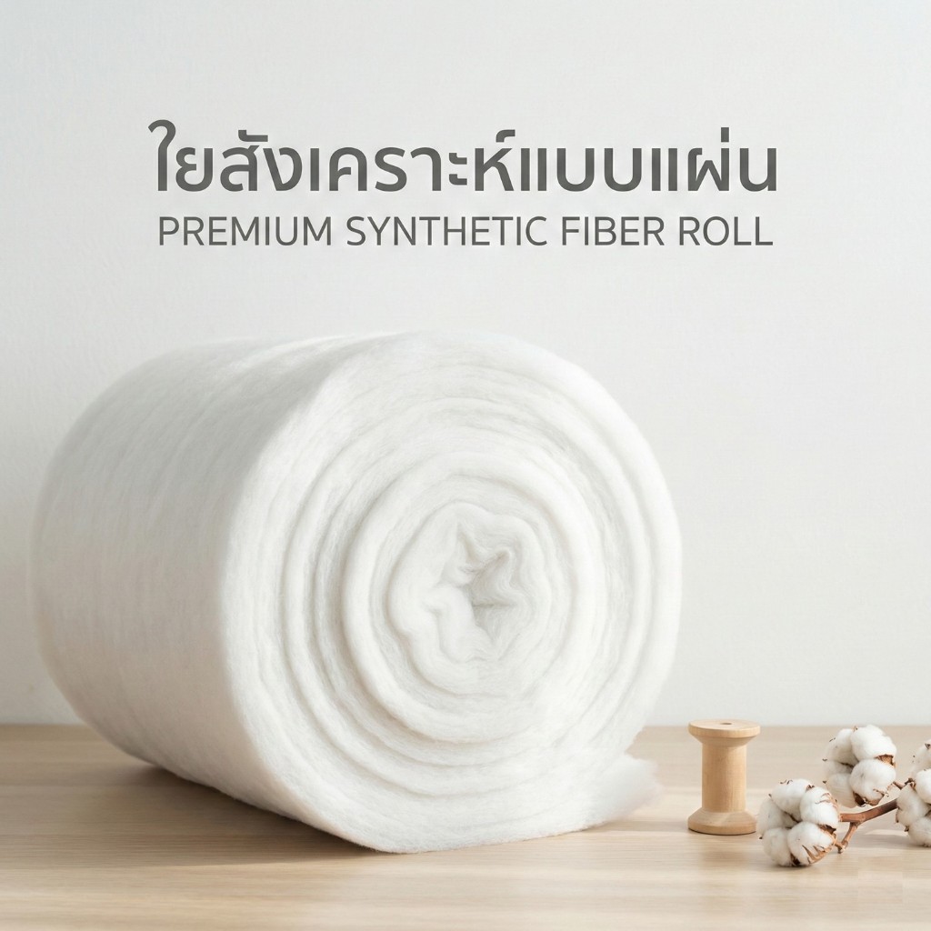 ใยสังเคราะห์แบบแผ่น ใยสังเคราะห์แผ่น ใยแผ่น ใยผ้าห่ม ใยสังเคราะห์ เกรดเอ ขนาด 112x90 ซม