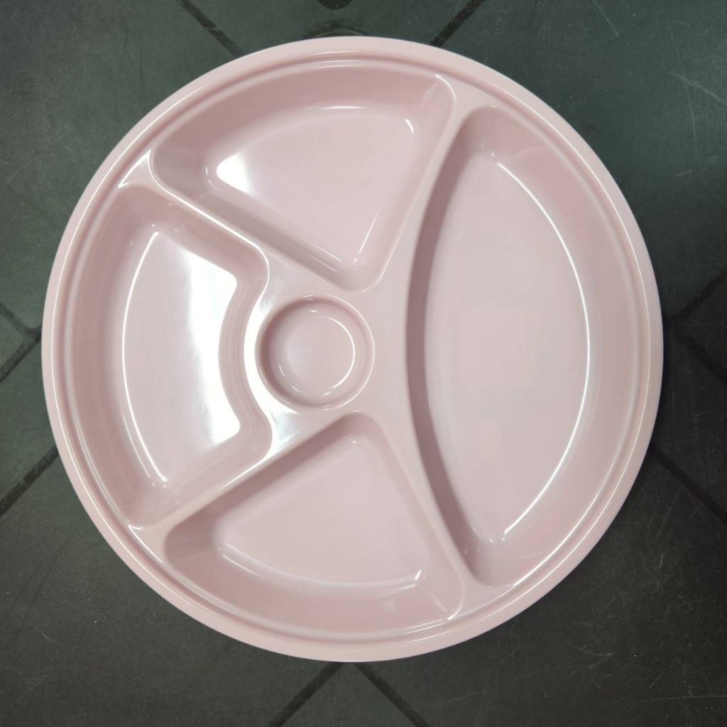 ถาดหลุมเมลามีน 5ช่อง 11นิ้ว ตราฟลาวเวอร์แวร์ มี3สีให้เลือก T36057-11 ถาดอาหารเด็กนักเรียน ถาดใส่อาหาร